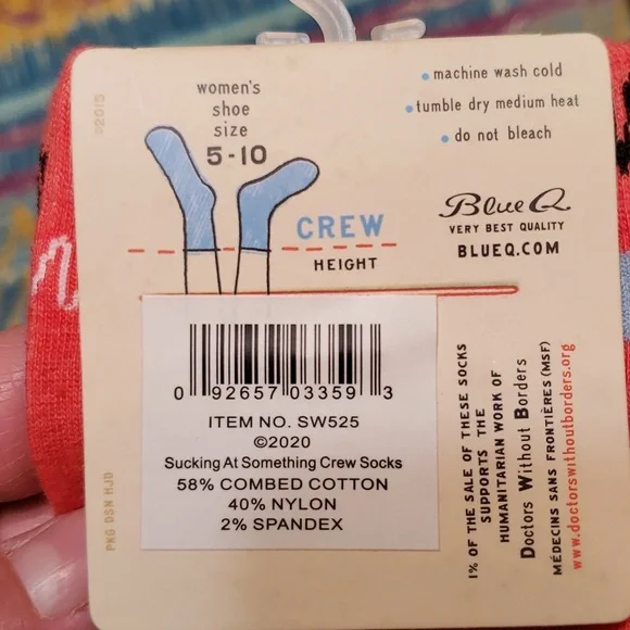 ⭐4/$20 Blue Q dolphin crew socks NWT - Picture 4 of 5